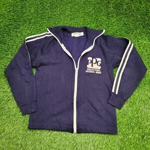 Vintage 80s Champion PPG Track Jacket Women Medium 19x22 Crop